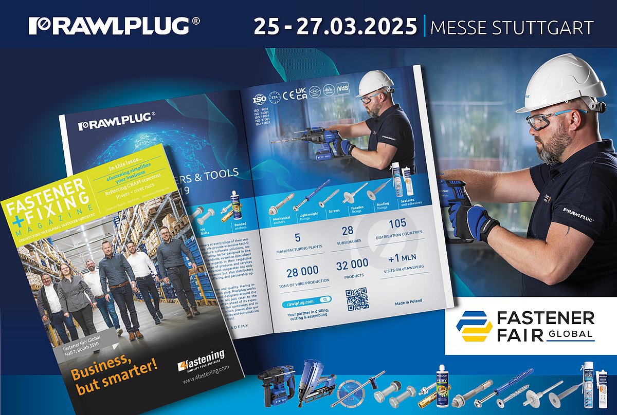 Rawlplug – pramonės lyderis: Fastener Fair Global parodoje ir F+F žurnale