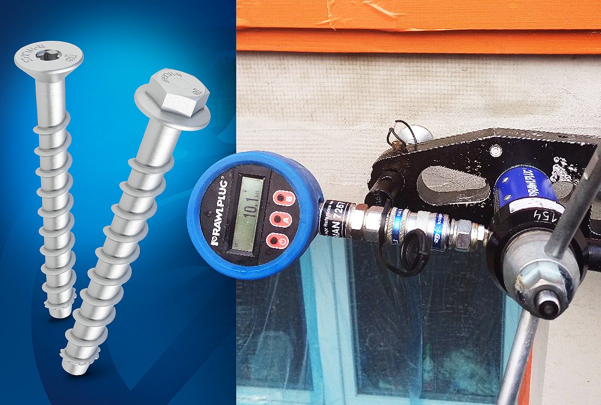 Tvirtinimo elementų bandymai vietoje – R-HLX betoninės sraigtinės tvirtinimo detalės