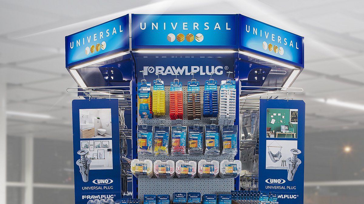 Rawlplug“ naujasis POS stendas prisitaiko prie jūsų poreikių