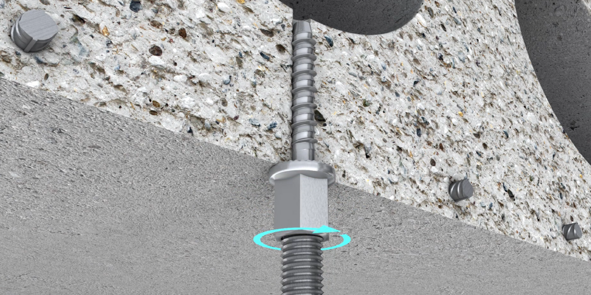 R-LX-06 su vienguba vidine sriege – tvirtas ir patikimas tvirtinimas betone