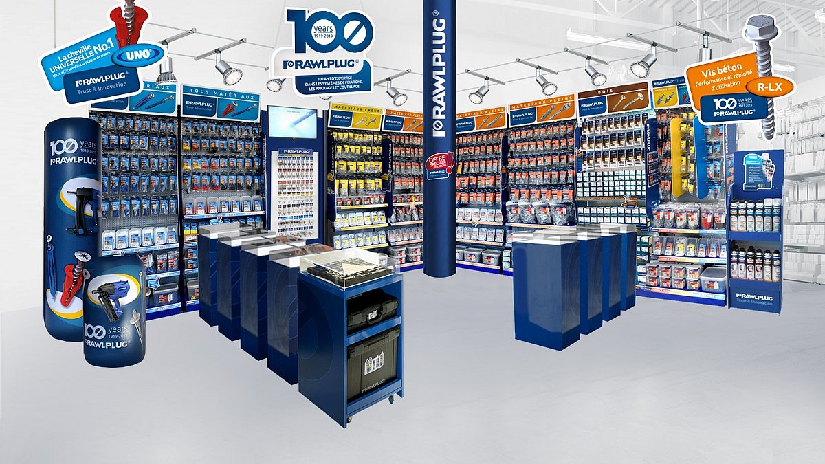 Rawlplug POS produktų stendų sistema – sėkmingos prekybos raktas