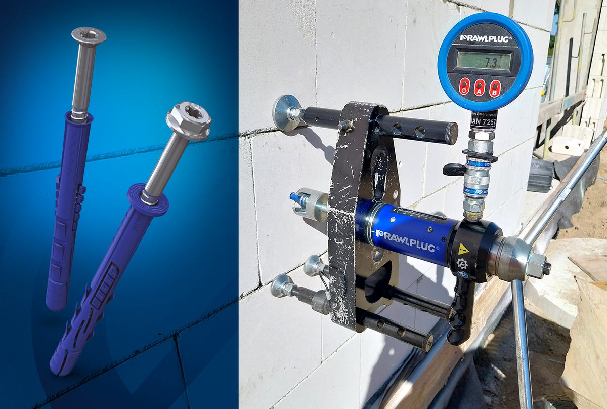 Bandymas statybvietėje: R-FF1-N rėmo tvirtinimo elementai