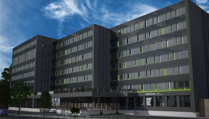 Fasado sumontuota saulės jėgainė