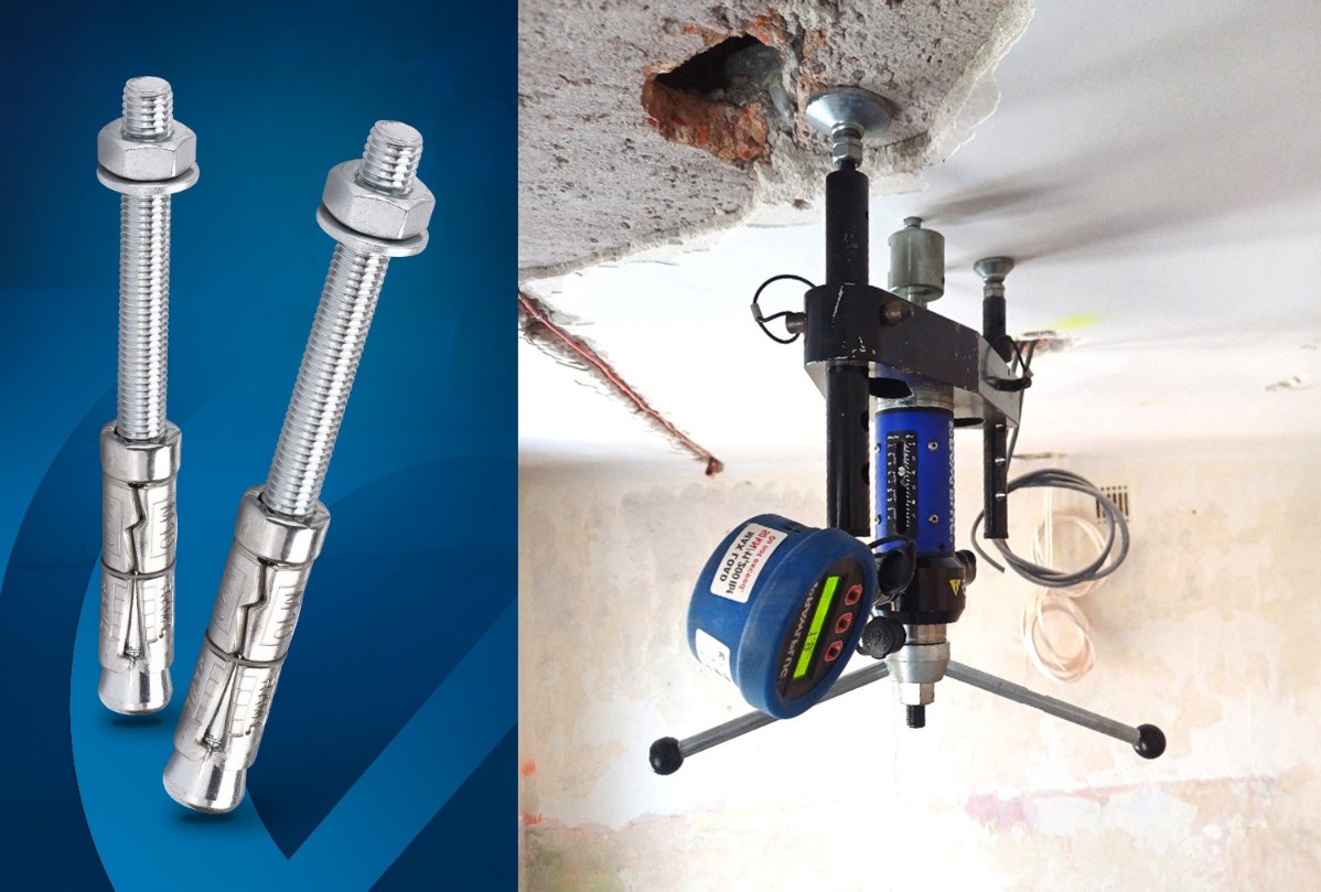 Rawlbolt“ mechaninių tvirtinimų a bandymai objekto vietoje