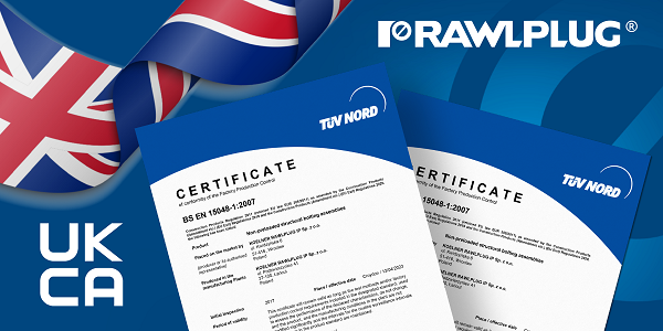 UKCA sertifikatas Rawlplug Łańcucka varžtų gamykloje