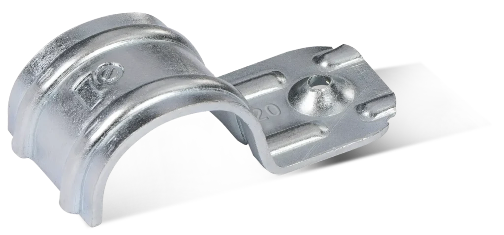 Plieninis kabelio laikiklis 20 mm – kartoninė dėžė – 100 vnt.