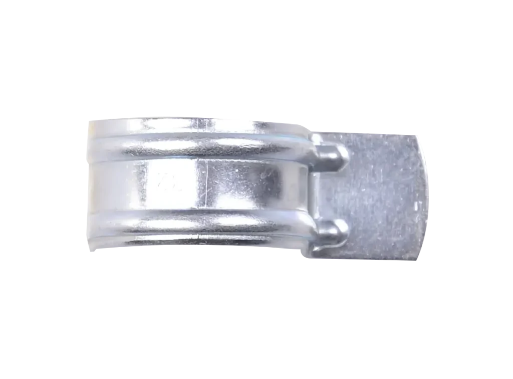 Vieno plieno vamzdžio ir kabelio laikiklis, cinkuotas, skersmuo 18 mm – plastikinis maišelis – 100 vnt.