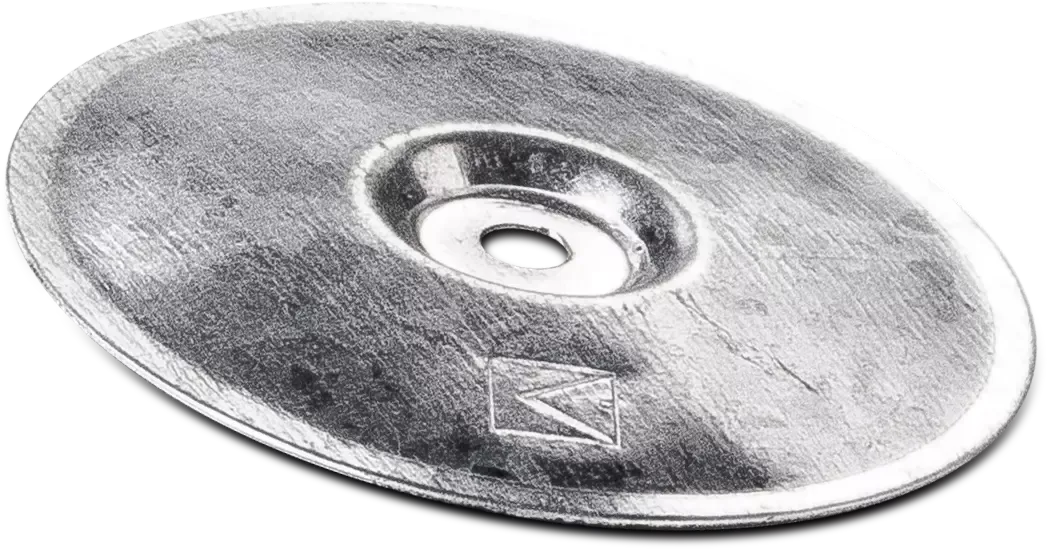 Apvalus plieninis flanšas R-POK išorinis skersmuo 76 mm vidinis skersmuo 6,5 mm, aliuminio-cinko danga – kartoninė dėžė – 100 vnt.
