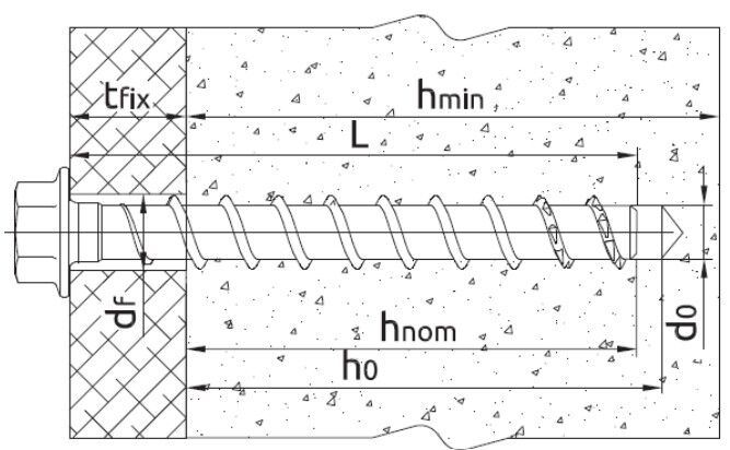 Betoninis varžtas cinkuotame drožle su šešiakampe galvute, indukciniu grūdinimu R-HLX-HF-ZF 8/10.4 × 150 mm – kartoninė dėžė – 50 vnt. - Image 5