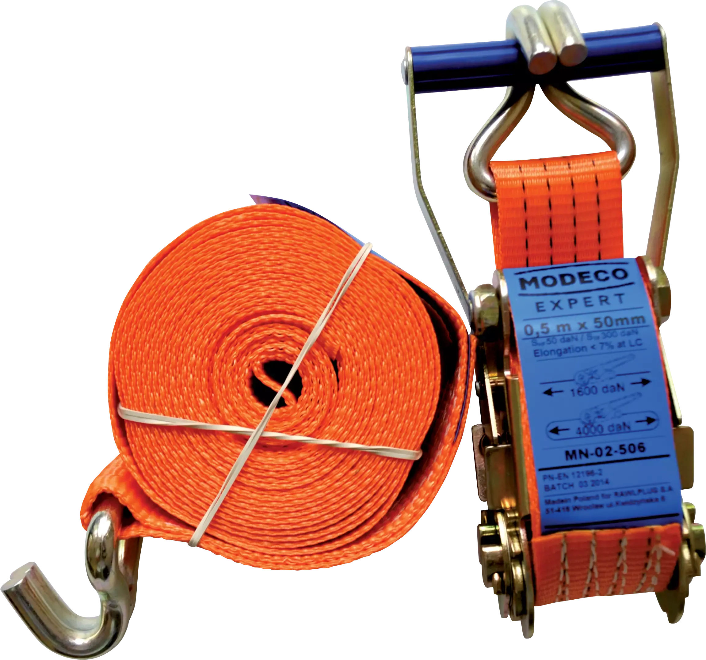 Transportavimo diržas 3m x 35 mm su sagtimi – plastikinis maišelis – 1 vnt.