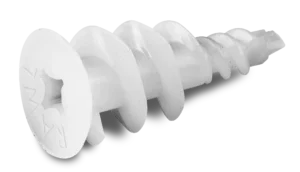 DRA01 Nailono savaime gręžiantis gipso kartono tvirtinimo elementas 16 × 36 mm – lizdinė pakuotė – 20 vnt.