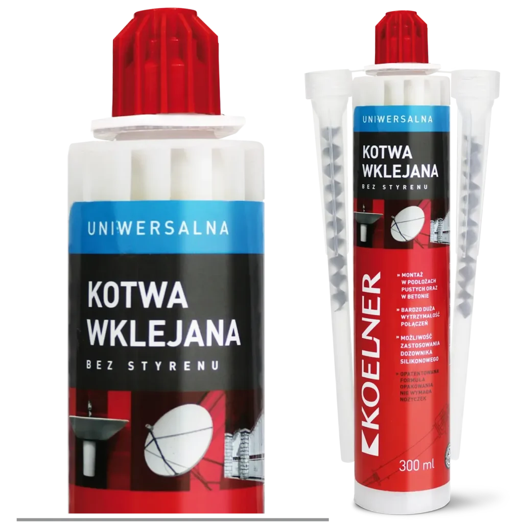 Universalus poliesterio cheminis inkaras KEM-PSF standartas, Koelner – plastikinė kasetė – 300 ml