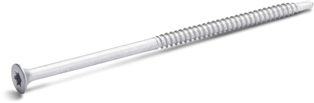Savaime gręžiantis stogo varžtas plienui T25 R-WX-T 6,0 × 60 mm, antikorozinė danga 15 Kesternich ciklai – kartoninė dėžė – 200 vnt.