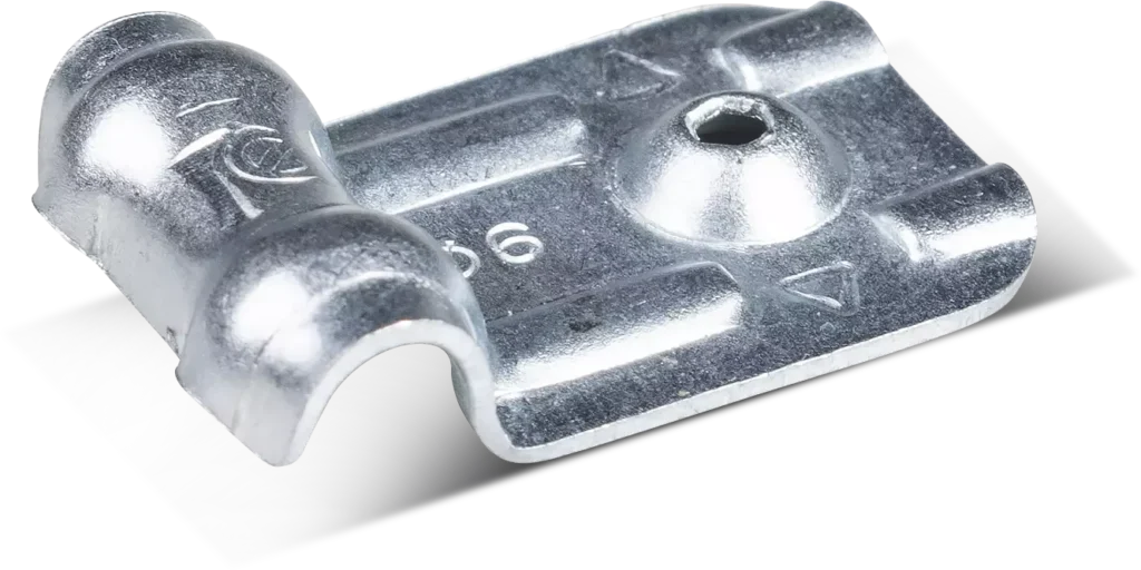 Vieno plieno kabelio laikiklis 6 mm, cinkuotas – kartoninė dėžė – 200 vnt.