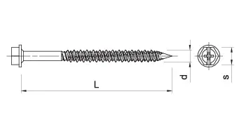Šešiakampis betoninis stogo dangos varžtas R-WCS 6,3 × 260 mm, antikorozinė danga 15 Kesternich ciklai – kartoninė dėžė – 100 vnt. - Image 6
