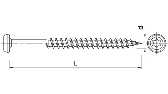 Medinis stogo varžtas T25 R-WW-T 5,0 × 55 mm, antikorozinė danga 15 Kesternich ciklai – kartoninė dėžė – 200 vnt. - Image 7
