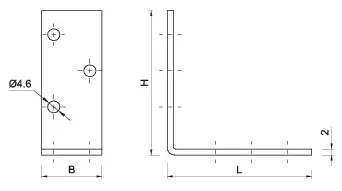 50 × 70 × 30 universali kampinė jungtis mm – vienetinė pakuotė – 1 vnt. - Image 6