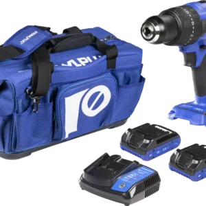18 V RawlDRIVER 60 Nm gręžimo atsuktuvas, du 2 Ah akumuliatoriai, 1,5 Įkroviklis Rawlplug įrankių krepšyje – etiketė – 1 vnt.