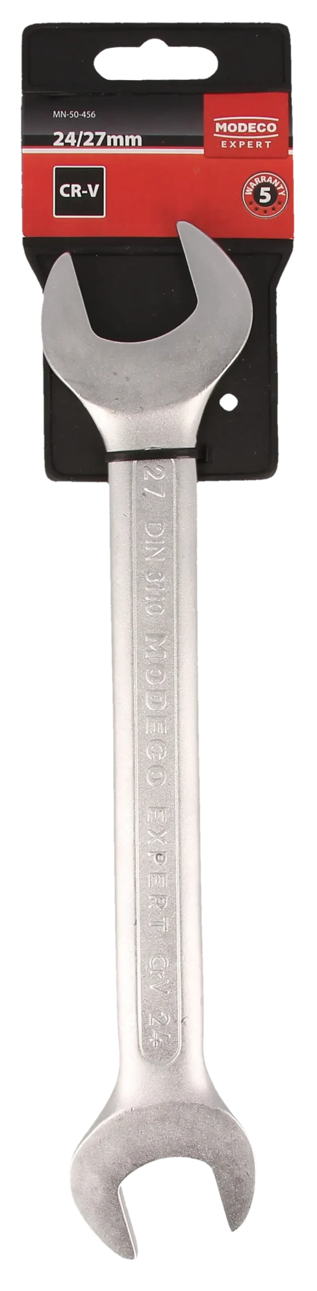 Dvipusis veržliaraktis 24 × 27 mm Cr-V satinas – plastikinė pakabinama pakuotė – 1 vnt. - Image 3