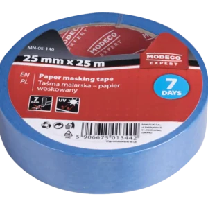 Mėlyna maskavimo juosta 48 mmx25m UV apsaugo – etiketė – 1 vnt.