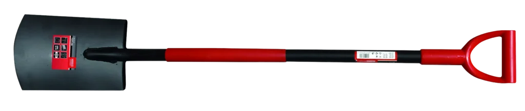 Grūdintas kastuvas, profiliuota metalinė rankena – etiketė – 1 vnt.