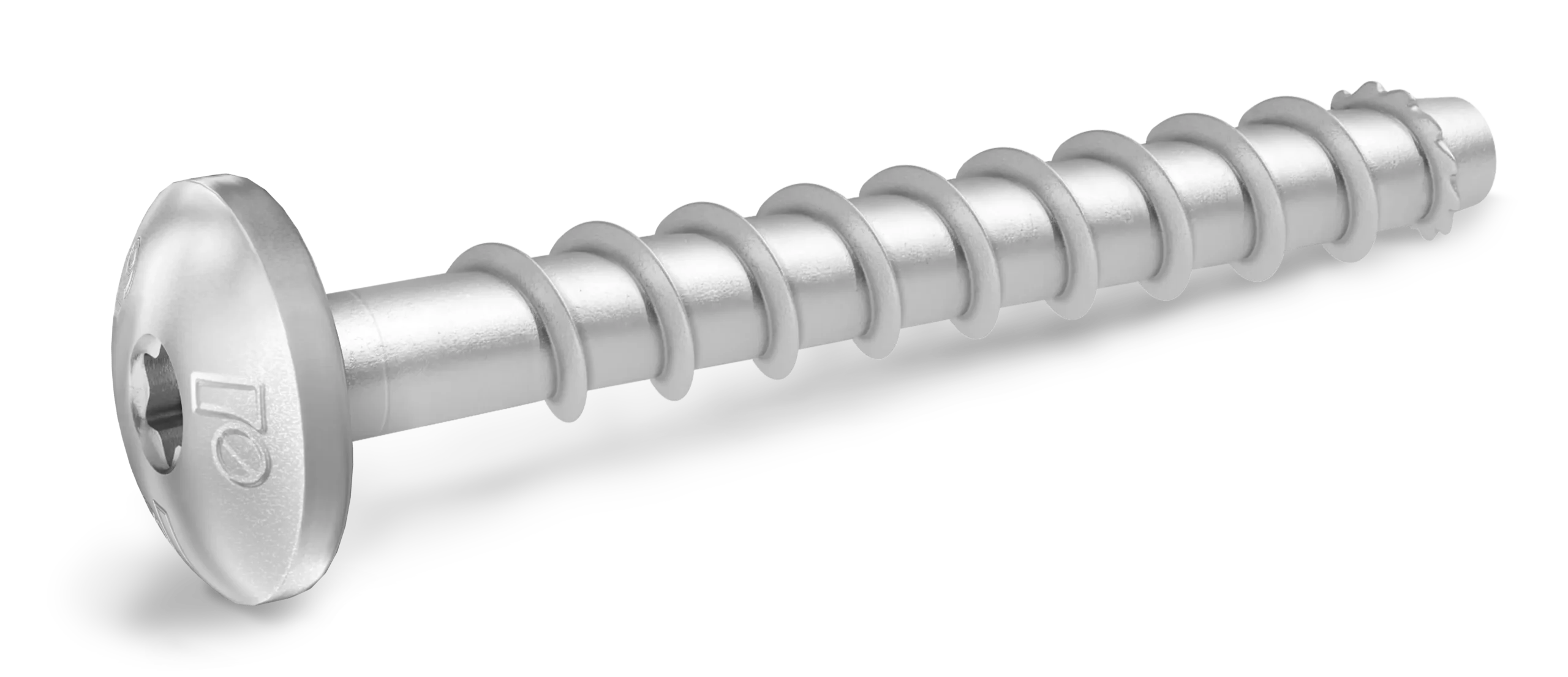 Indukciniu būdu grūdintas cinkuotas sraigtas betonui su padidinta keptuvės galvute R-LX-PX-ZF 6 × 60 mm – kartoninė dėžė – 100 vnt.