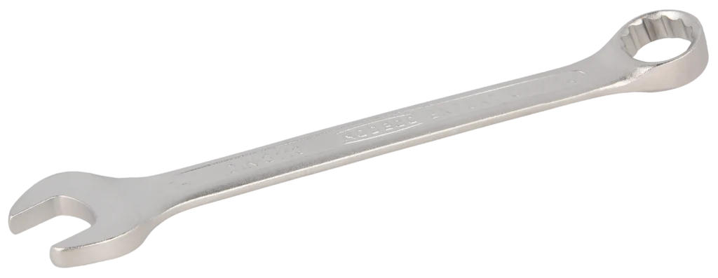 Kombinuotasis veržliaraktis 14 mm Cr-V satinas – plastikinė pakabinama pakuotė – 1 vnt.
