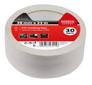 Maskavimo juosta PVC 38 mm x 33m – etiketė – 1 vnt.