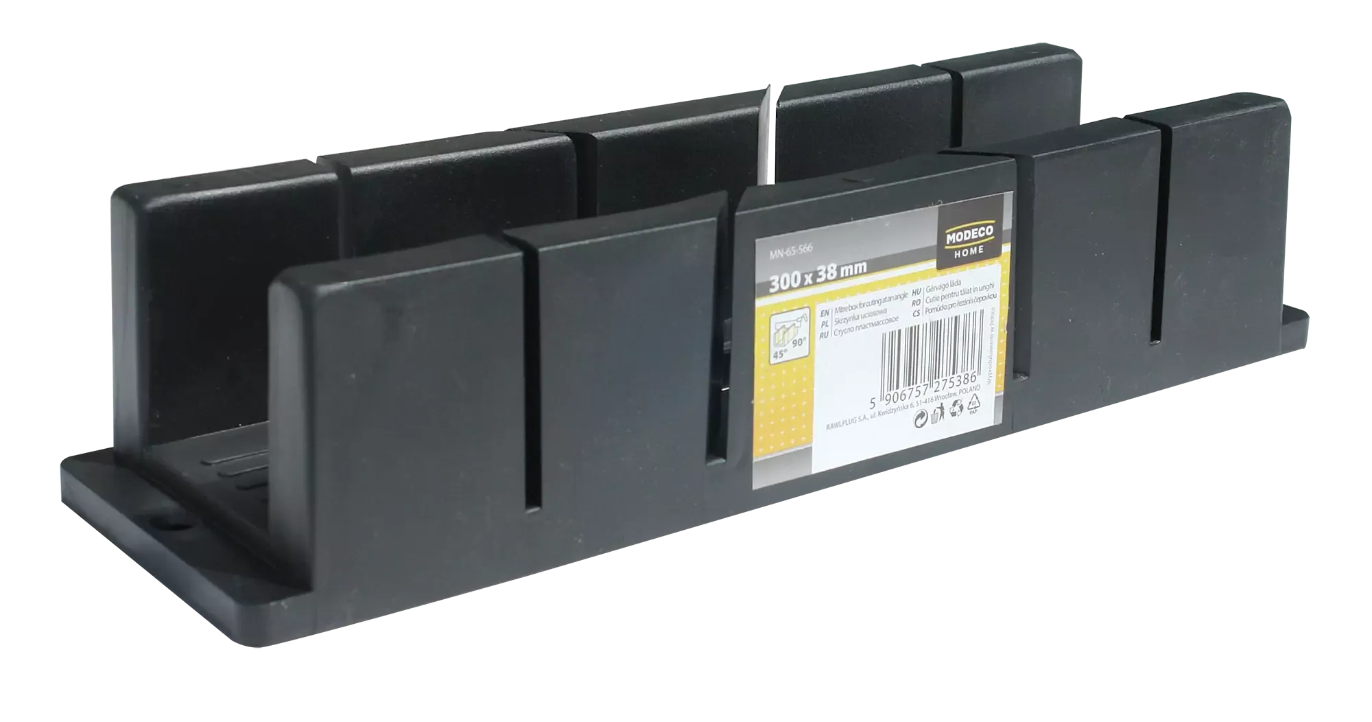 Dėžė PVC 300 × 38 mm 45° 90° – etiketė – 1 vnt.