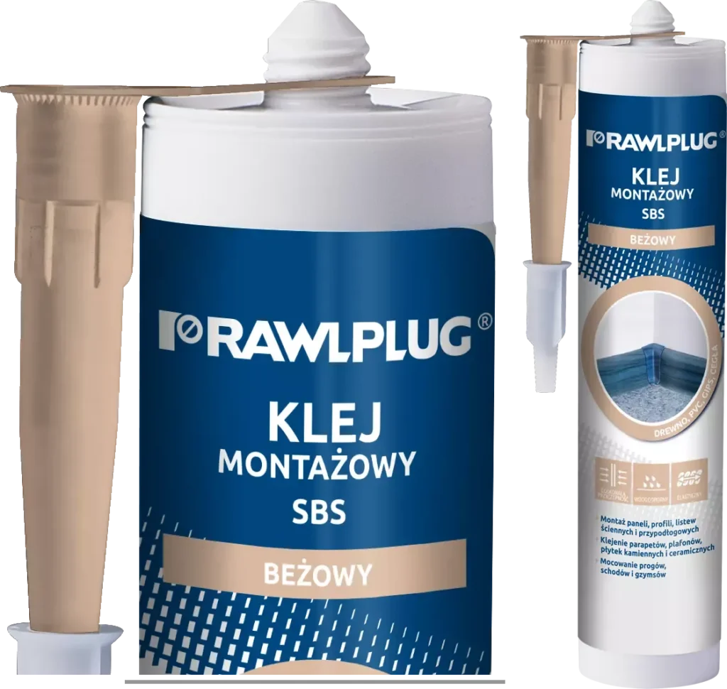 Montavimo klijai SBS, smėlio spalvos – plastikinė kasetė – 280 ml