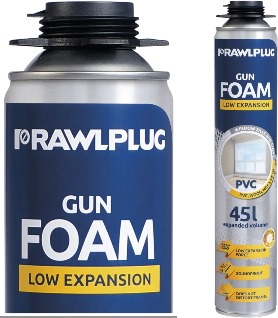 Rawlplug poliuretano putos už PVC – metalinė skardinė – 750 ml