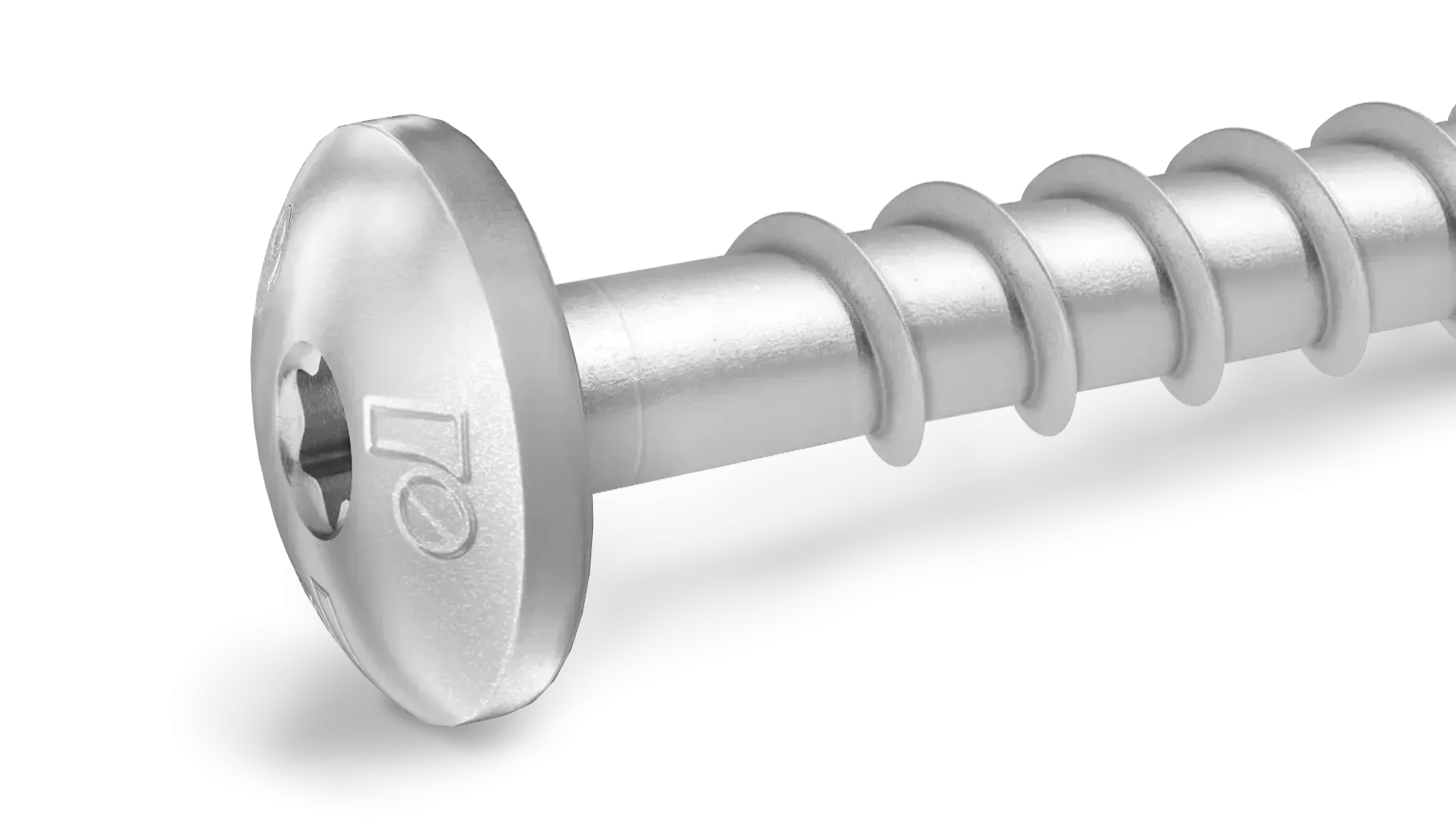 Indukciniu būdu grūdintas cinkuotas sraigtas betonui su padidinta keptuvės galvute R-LX-PX-ZF 6 × 60 mm – kartoninė dėžė – 100 vnt. - Image 4