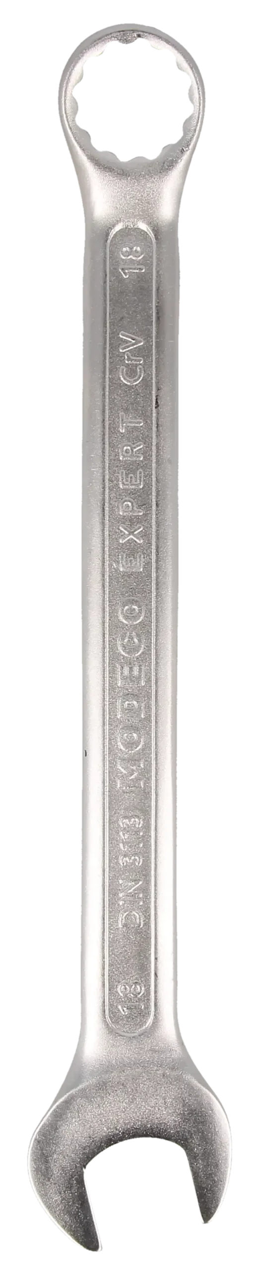 Kombinuotasis veržliaraktis 18 mm Cr-V satinas – plastikinė pakabinama pakuotė – 1 vnt. - Image 2