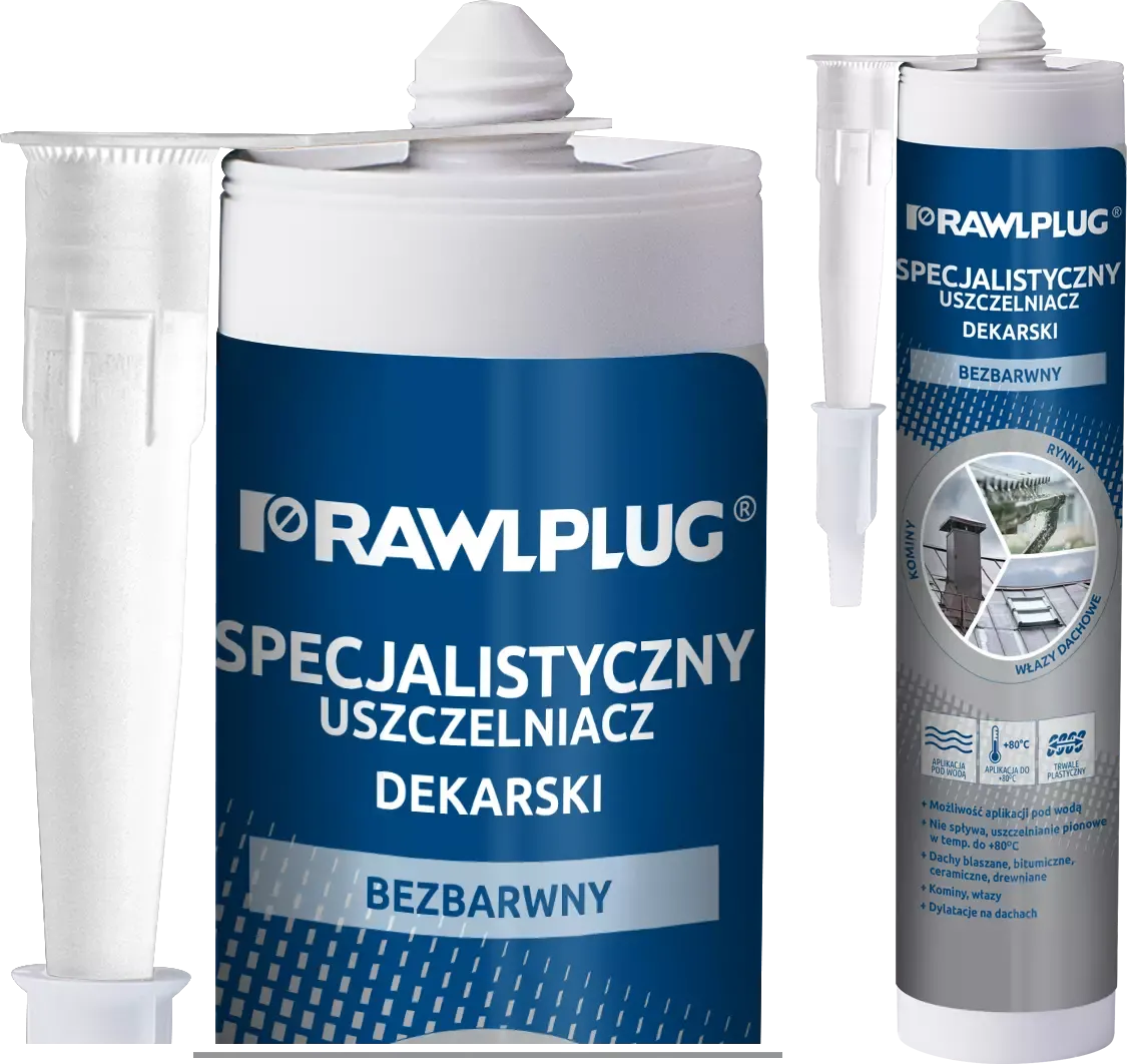 Specializuotas dervos stogo hermetikas R-SL-DEK-SPEC bespalvis – plastikinė kasetė – 300 ml