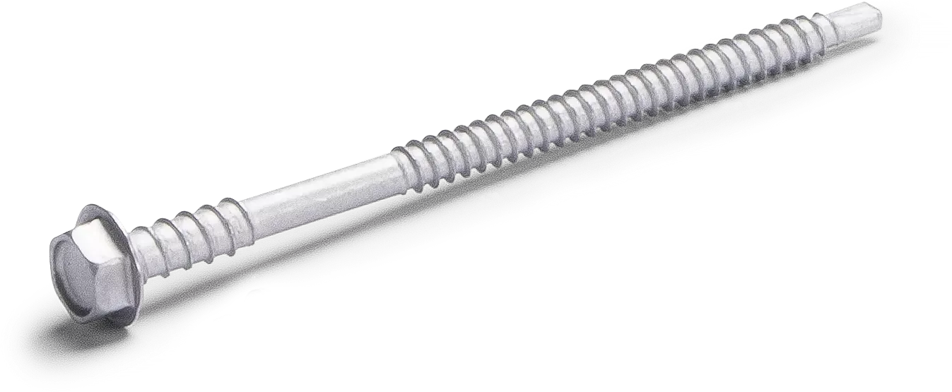 Dvigubas sriegis savaime gręžiamas plieno varžtas su šešiakampe galvute R-WB 4,8 × 80 mm, antikorozine danga 15 Kesternich ciklai – kartoninė dėžė – 100 vnt.