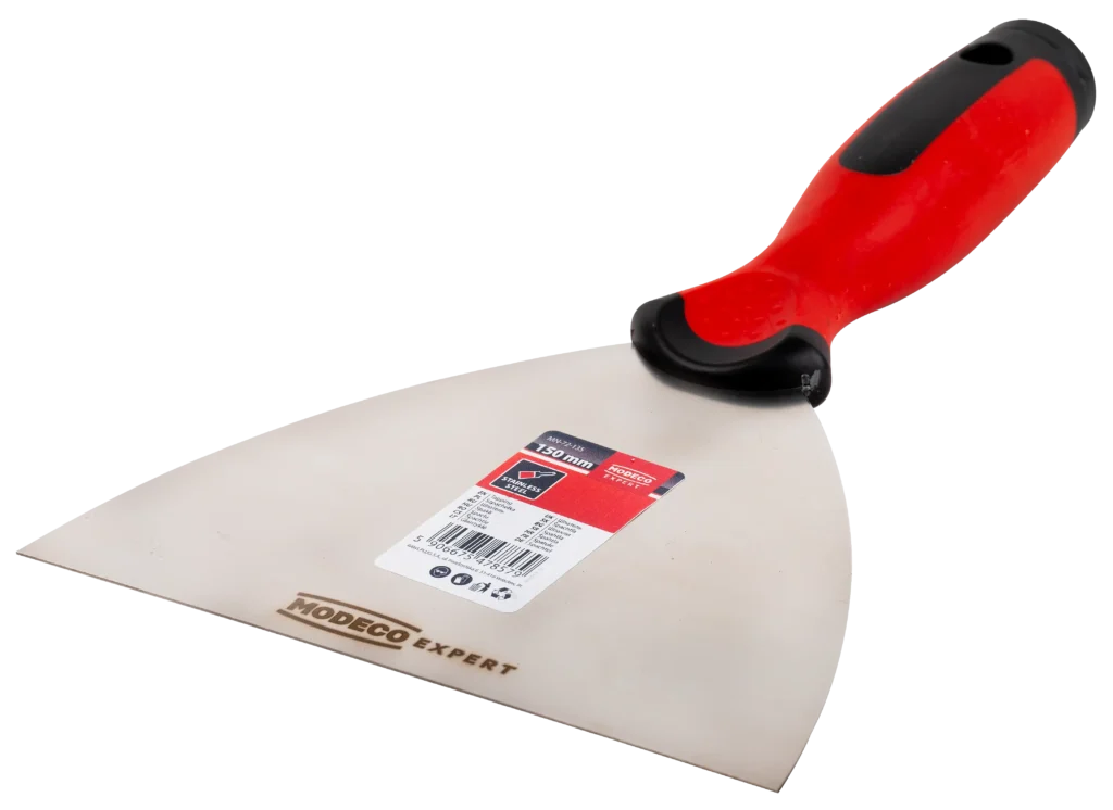 Nerūdijančio plieno mentelė 150 mm 2k – etiketė – 1 vnt.