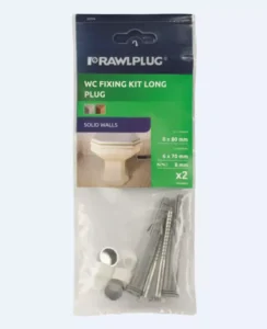WC tvirtinimo komplektas, ilgas kaištis, 8 el. – plastikinis maišelis – 1 vnt.