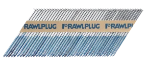 2,8 × 63 mm pilnos galvutės žiedinės vinys cinkuotos ant popieriaus – kartoninė dėžė – 3300 vnt.