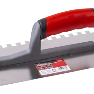 Nerūdijančio plieno mentele 130 × 270 mm dantukas 10 × 10 mm 2k – etiketė – 1 vnt.