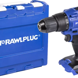 18 V RawlDRIVER 55Nm Akumuliatorinis gręžtuvas, komplektas su RawlCASE, be baterijų ir RawlCHARGER – plastikinis lagaminėlis – 1 vnt.