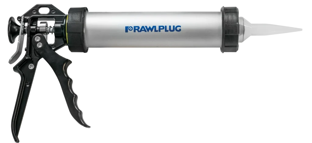 280/300 ml RAWLPLUG kasetinis suspaudėjas – plastikinis maišelis – 1 vnt.