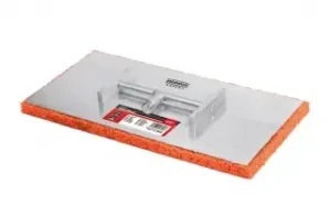 Oranžinė 400 × 200 mm aliuminio kempinė mentele – etiketė – 1 vnt.