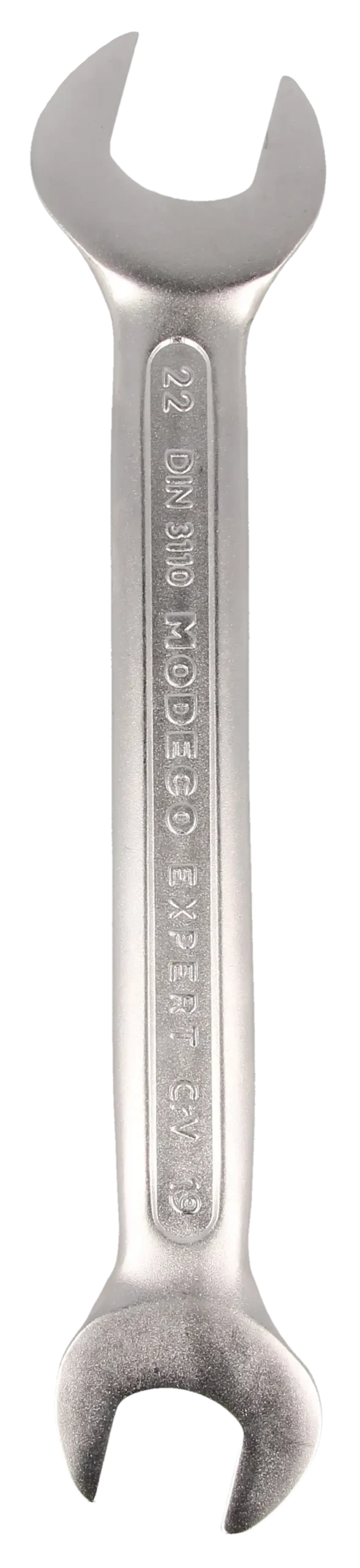 Dvipusis veržliaraktis 19 × 22 mm Cr-V satinas – plastikinė pakabinama pakuotė – 1 vnt. - Image 2
