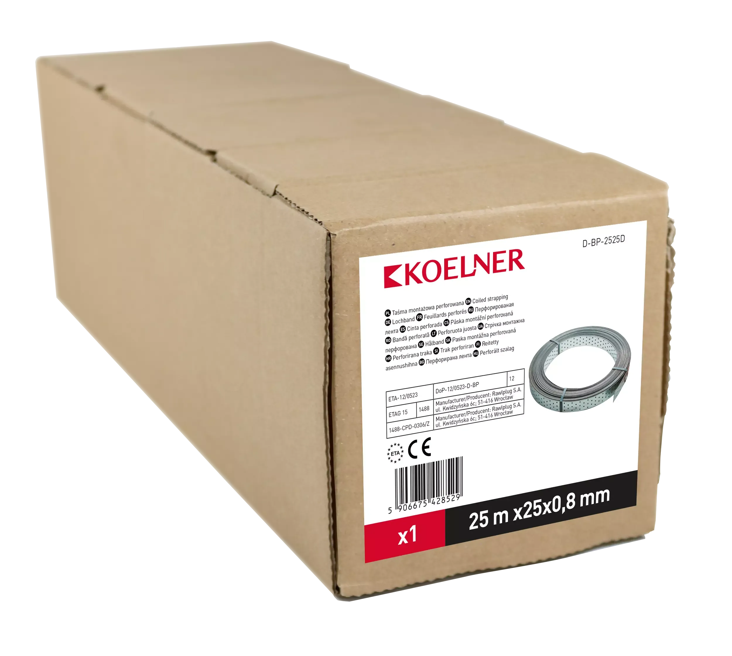 Perforuota juosta D-BP 0,75 × 25 mm – ritinys – 25 m - Image 2