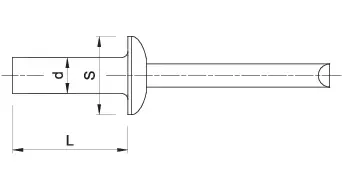 Tvirta kniedė su įgilinta galvute ALF 4,0 × 8 mm RAL 9007 – kartoninė dėžė – 500 vnt. - Image 4