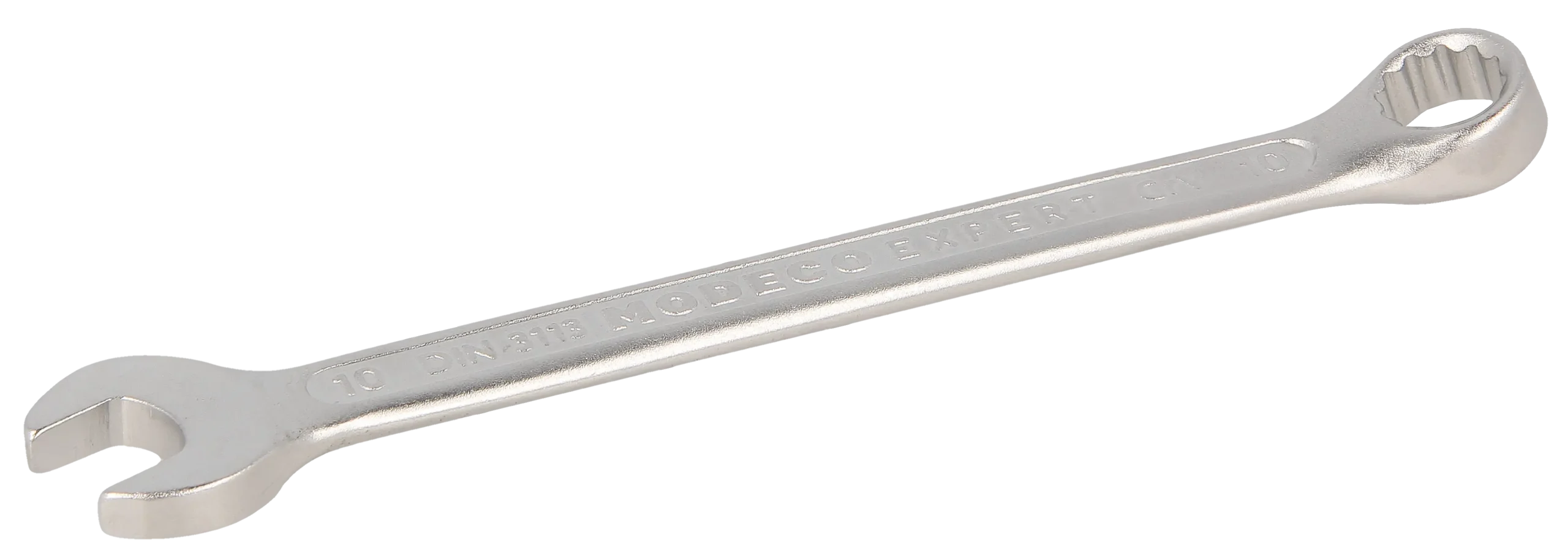 Kombinuotasis veržliaraktis 10 mm Cr-V satinas – plastikinė pakabinama pakuotė – 1 vnt.