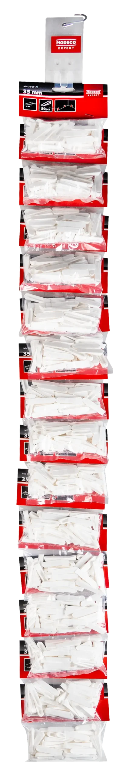 Dideli išlyginamieji pleištai plytelėms – plastikinis maišelis – 50 vnt. - Image 3