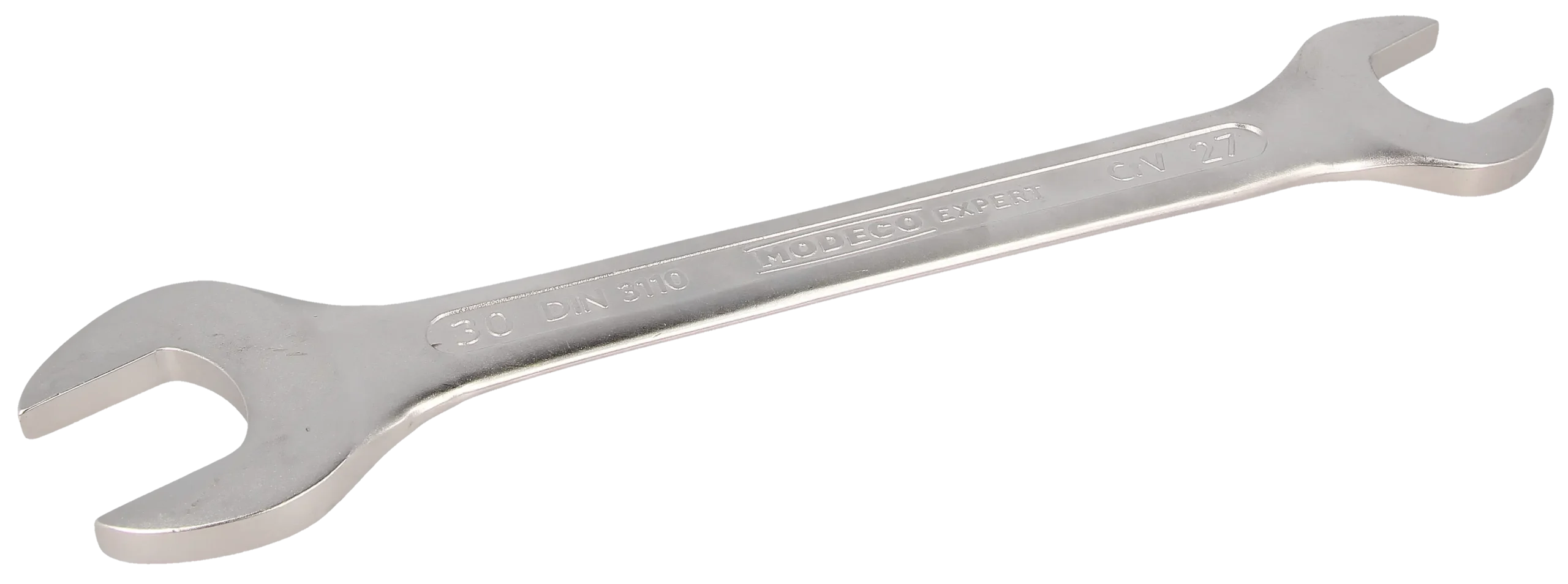 Dvipusis veržliaraktis 27 × 30 mm Cr-V satinas – plastikinė pakabinama pakuotė – 1 vnt.