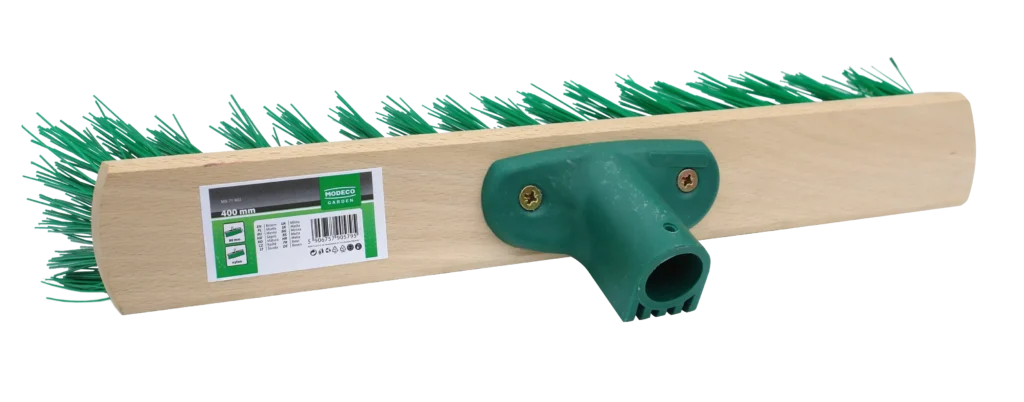Gatvės šluota 400 mm nailono su rankena – etiketė – 1 vnt.