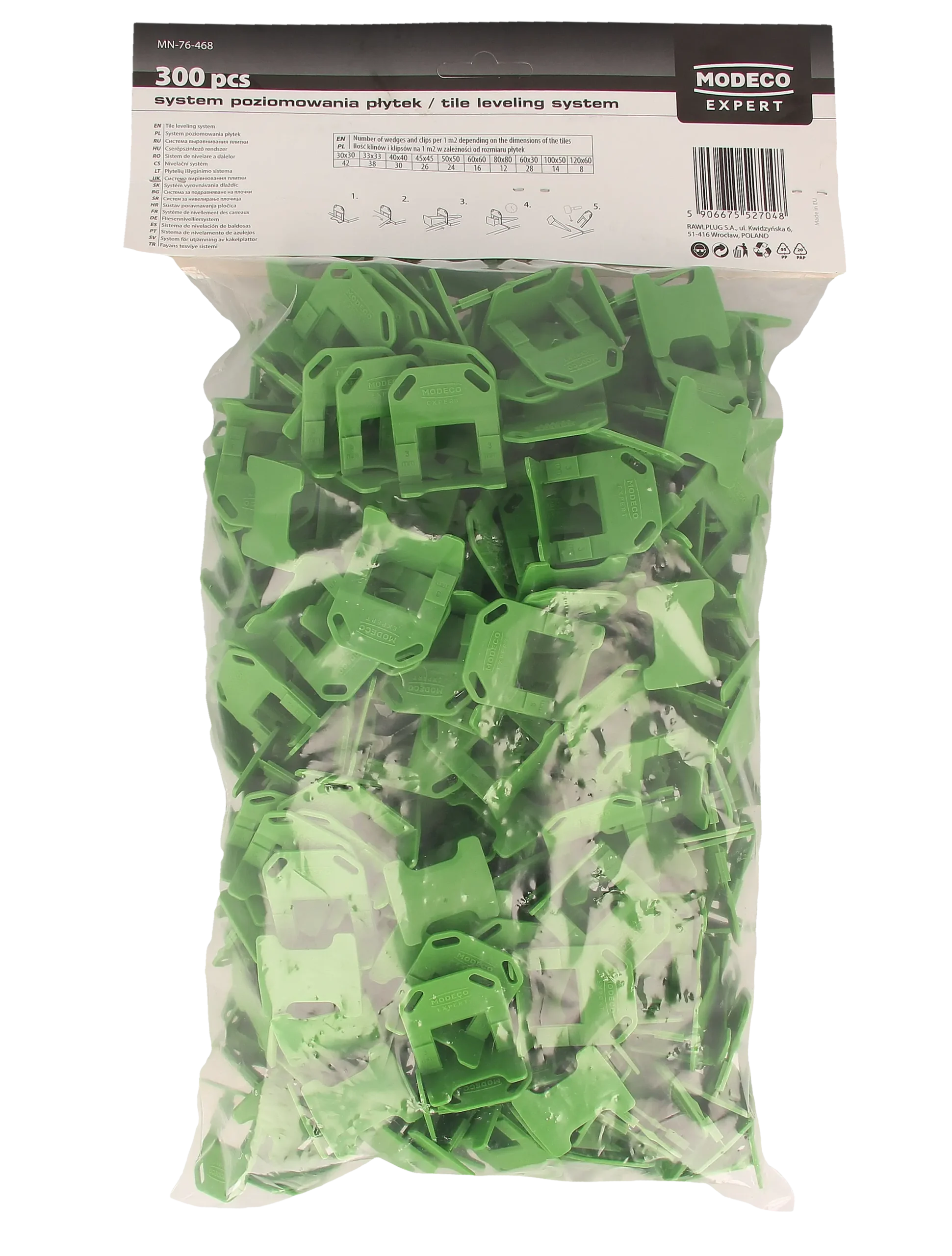 Plytelių išlyginimo sistema - klipas 3 mm – plastikinis maišelis – 300 vnt. - Image 4